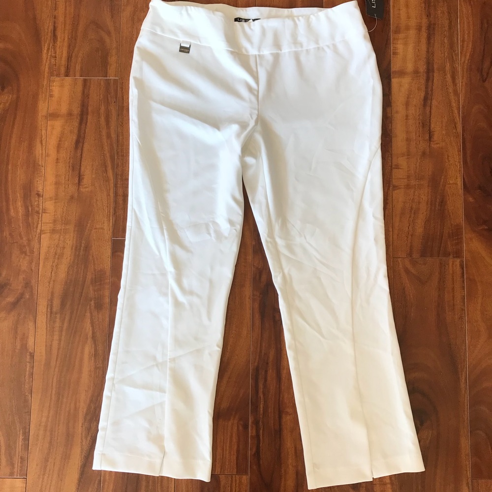Lisette L Montreal flare leg white pants
